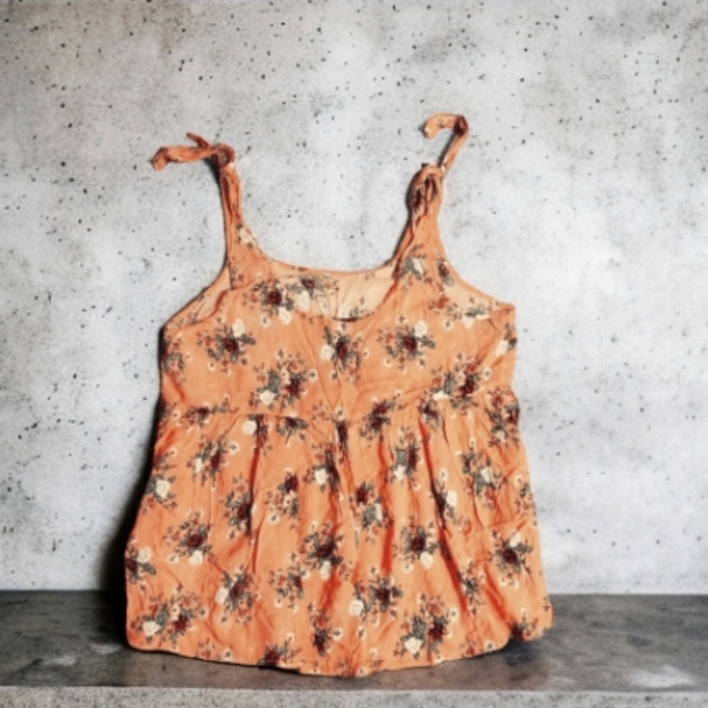 Torrid Tie Strap Floral Tank Top Blouse